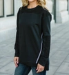 LYSSÉ DEVOE SWEATSHIRT IN BLACK