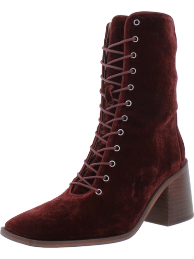 Sam Edelman Westie Womens Padded Insole Lace Up Ankle Boots In Brown