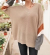 HAPTICS THE EDGE OF YOUR SLEEVE SWEATER IN TAUPE
