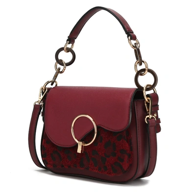 Mkf Collection By Mia K Serena Vegan Leather Crossbody Handbag In Red