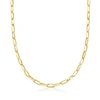 Canaria Fine Jewelry Canaria 10kt Yellow Gold Paper Clip Link Necklace In Gold
