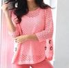 FRENCH KYSS AIMEE WOODEN BUTTON PONCHO IN PINK