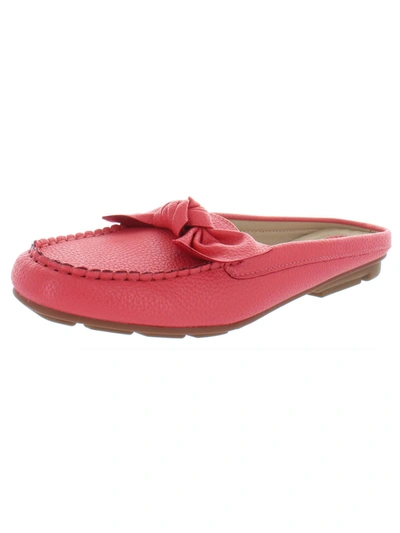 Masseys Charm Womens Bow Slides Loafer Mule In Pink