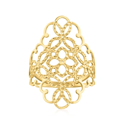 Ross-simons Italian 14kt Yellow Gold Filigree Ring