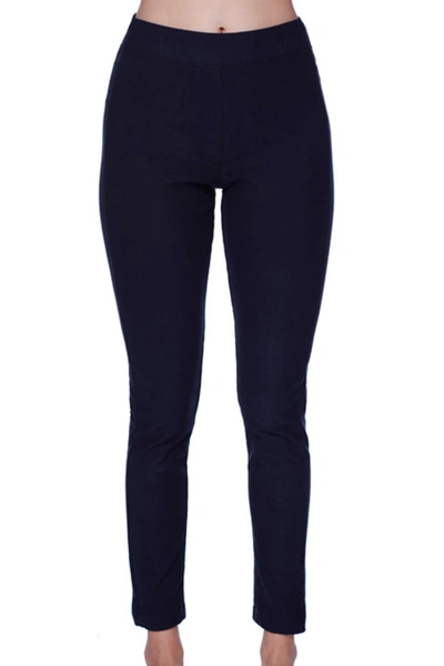 French Kyss Mid Rise Leggings In Black In Blue