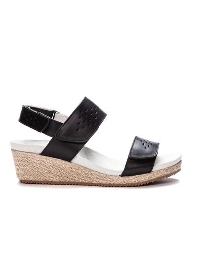 Propét Madrid Womens Leather Ankle Strap Espadrilles In Black
