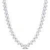 Mimi & Max 39 1/2 Ct Tgw Created White Sapphire Teardrop Tennis Necklace In Sterling Silver In Silver