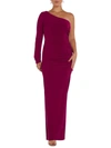 NW NIGHTWAY WOMENS ONE SHOULDER RUCHED EVENING DRESS