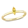 Mimi & Max 1/3 Ct Tgw Marquise Yellow Sapphire Stackable Ring In 10k Yellow Gold In Gold
