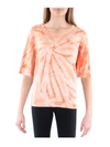 Anthropologie Maronie Womens Tie Dye Knit T-shirt In Red