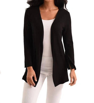 French Kyss Jane Long Sleeve Kashmira Cardigan In Black