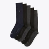 NAUTICA MENS SOLID RIBBED DRESS SOCKS, 5-PACK