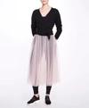 Marchesa Athleisure Anne Wrap Sweater In Black