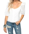 BUDDYLOVE EYELET CROP TOP IN WHITE