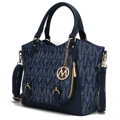 Mkf Collection By Mia K Fula Signature Satchel Handbag In Blue
