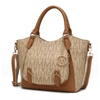 Mkf Collection By Mia K Fula Signature Satchel Handbag In Beige