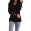 FRENCH KYSS ARIELLE LONG SLEEVE TOP IN BLACK