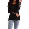 French Kyss Arielle Long Sleeve Top In Black In Black
