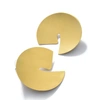 Sohi Gold Plated Designer Geometric Studs In Gold