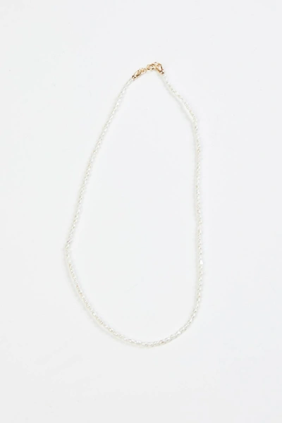 Vermeer Studio Lillie Necklace In White In Silver