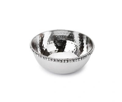 Classic Touch Decor Stainless Steel Candy Dish With Crystal Beads