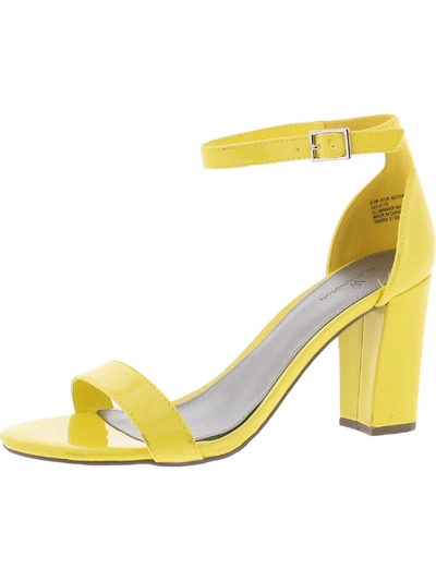 Worthington Beckwith Womens Padded Insole Ankle Strap Dress Sandals In Yellow