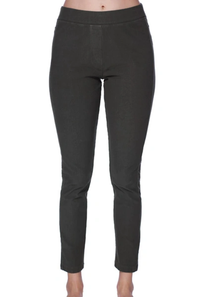 French Kyss High Waisted Leggings In Olive In Black
