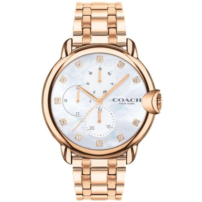 Coach Women's Arden Mother Of Pearl Dial Watch In Gold