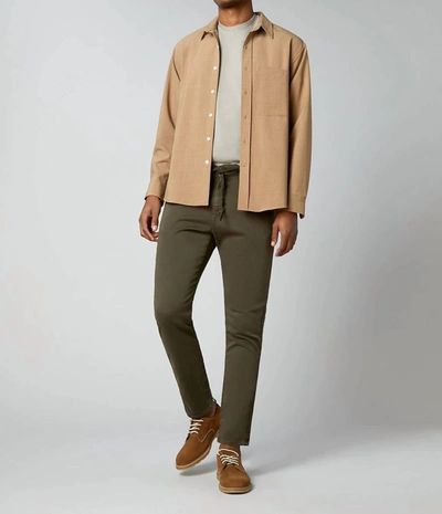 Dl1961 - Women's Jay Track Chino Pant In Army Green Stripe In Brown