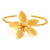 Sohi Women Gold-toned Floral Kada Bracelet In Gold