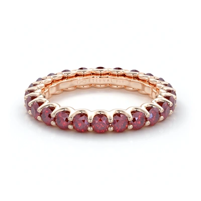 The Eternal Fit 14k Rose Gold 2.53 Ct. Tw. Ruby Eternity Ring In Multi