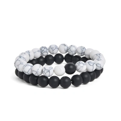 Sohi Pack Of 2 Designer Bracelet In Black