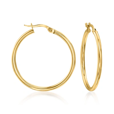 Ross-simons Italian 2mm 18kt Yellow Gold Hoop Earrings