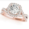 POMPEII3 1 CT DIAMOND CUSHION HALO ENGAGEMENT RING IN 14K WHITE YELLOW OR ROSE GOLD