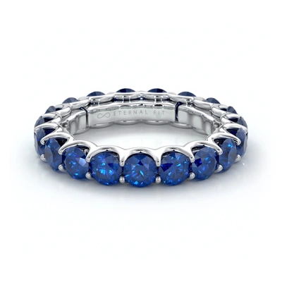 The Eternal Fit 14k 3.60 Ct. Tw. Sapphire Eternity Ring In White