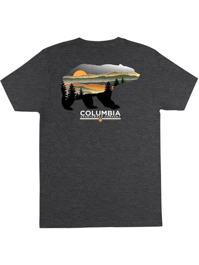 Columbia Sportswear Kodak Bear Mens Graphic Crew Neck Shirts & Tops In Grey