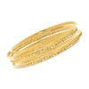 Ross-simons Italian 14kt Yellow Gold Multi-finish Jewelry Set: 6 Bangle Bracelets In Gold