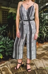 Veronica M Sakura Striped Jumper In Ivory Black Stripe In White