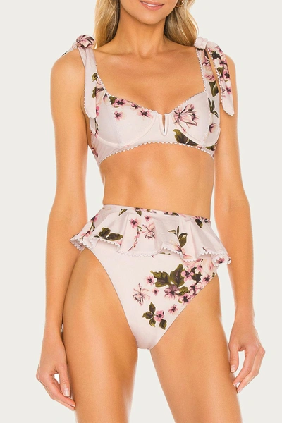 Beach Riot Blair Top In Pink Floral In Multi