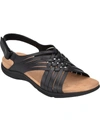 Easy Spirit Semar Womens Leather Slingback Flat Sandals In Blue