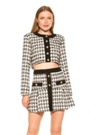 Alexia Admor Cropped Tweed Jacket In White