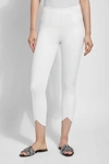 Lyssé Denim Scalloped Ankle Leggings In White In White