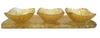 CLASSIC TOUCH DECOR 3 BOWLS ON TRAY-BEVELED GOLD