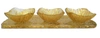Classic Touch Decor 3 Bowls On Tray-beveled Gold
