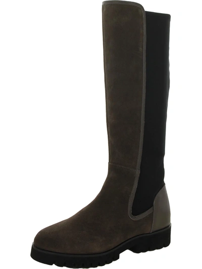 Donald J Pliner Erwin Womens Suede Tall Knee-high Boots In Grey