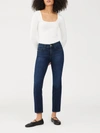 Dl1961 - Women's Mara Straight Mid Rise Instasculpt Ankle Jeans In India Ink In Blue