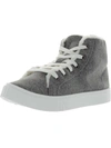 Madden Girl Maddie Womens Lifestyle Faux Fur Lined High-top Sneakers In Grey