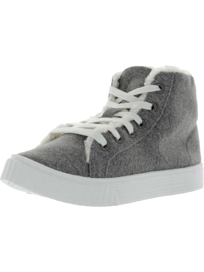 Madden Girl Maddie Womens Lifestyle Faux Fur Lined High-top Sneakers In Multi