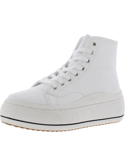 Madden Girl Renegaade Womens Zipper High-top Sneakers In White
