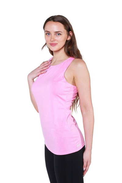 Ava Active Cross Back Tank Top In Pink